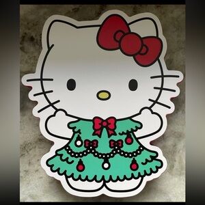 Hello kitty christmas wood wall sign